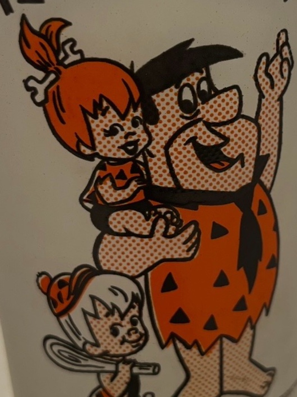 RARE VINTAGE 1973 THE FLINTSTONES GLASS 1973 BEDROCK CITY KELOWNA BC. - Picture 6 of 6